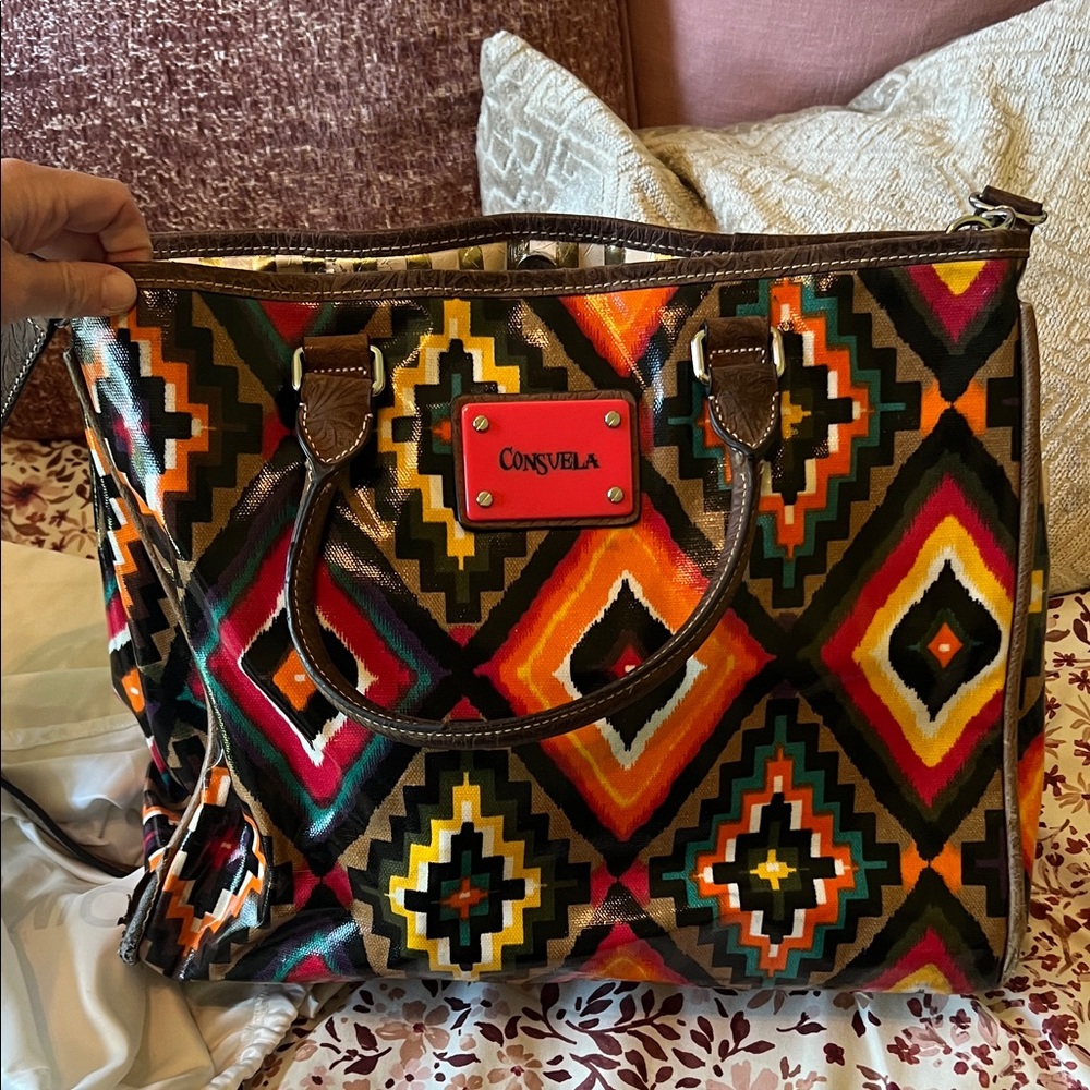 Consuela Vibrant Diamond Pattern Tote